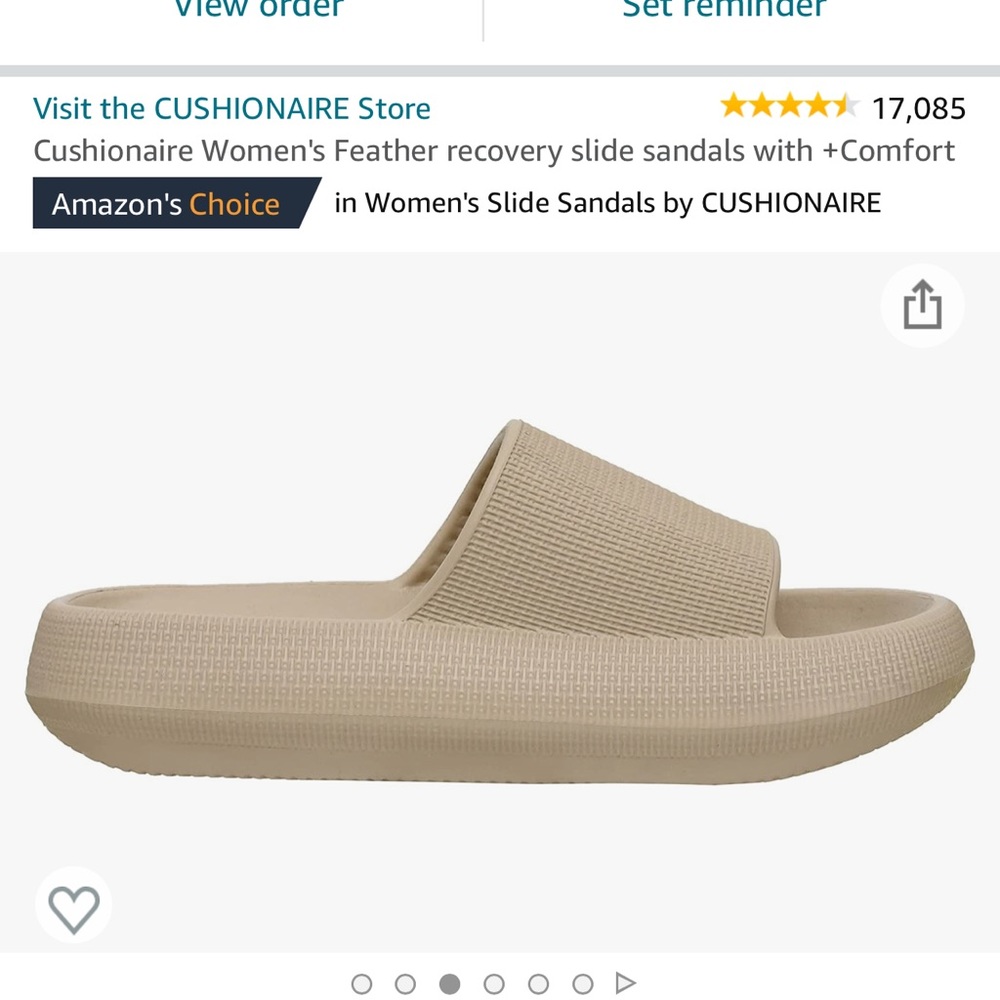 Cushionair size 9 nude slides